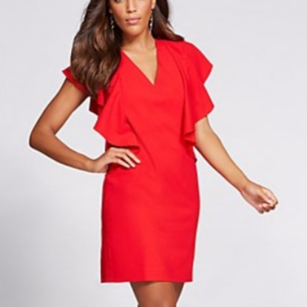 Gabrielle Union Collection-Ruffle-Sleeve Shift